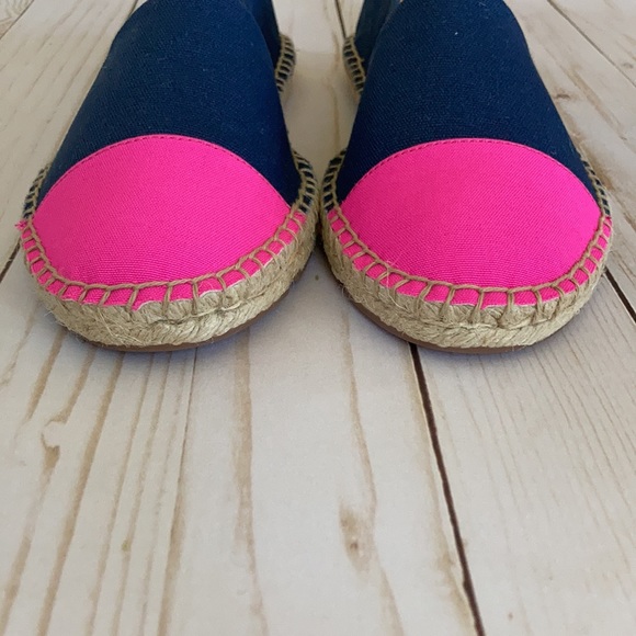 J. Crew Colorblock Canvas Cap Toe Slip On Espadrilles - Picture 6 of 8